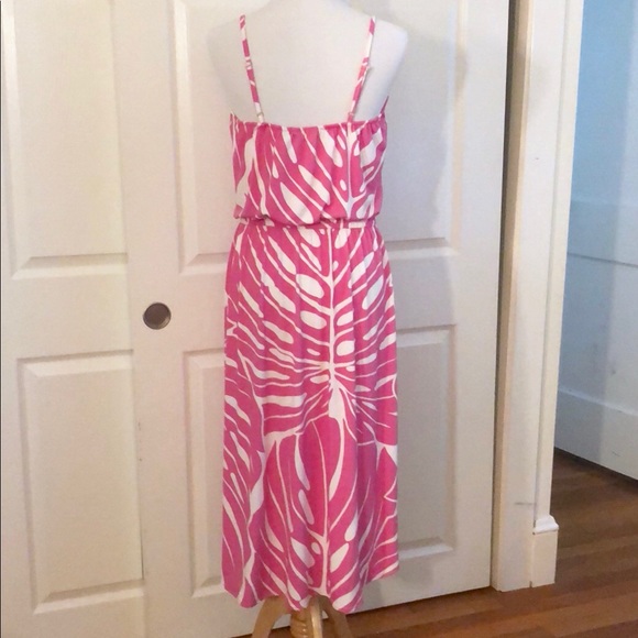 SOLD NWT Pink and White High-Low Hawaiian Dress - Picture 2 of 5